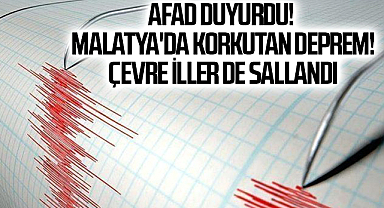 AFAD duyurdu! Malatya'da korkutan deprem! Çevre iller de sallandı