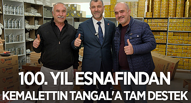 100. Yıl esnafından Kemalettin Tangal'a tam destek