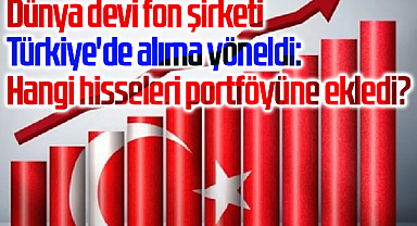 Dünya devi fon şirketi Türkiye'de alıma yöneldi: Hangi hisseleri portföyüne ekledi?