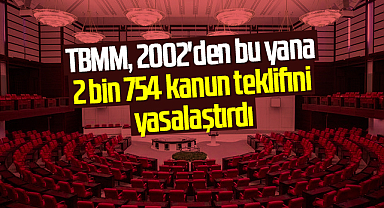TBMM, 2002'den bu yana 2 bin 754 kanun teklifini yasalaştırdı