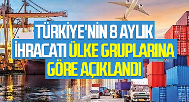 Türkiye'nin 8 Aylık İhracat Performansı Ülke Gruplarına Göre Açıklandı