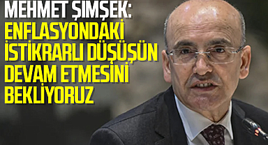 Mehmet Şimşek: Enflasyondaki istikrarlı düşüşün devam etmesini bekliyoruz