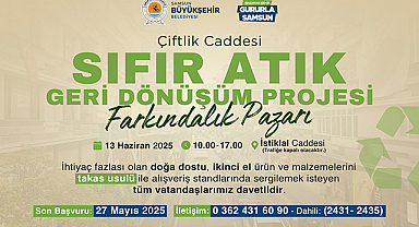 Çiftlik Caddesi’nde Sıfır Atık Pazarı Kuruluyor