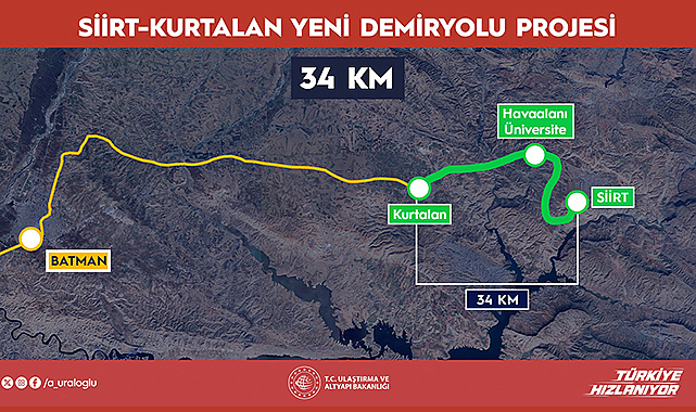 Güneydoğu'nun Kalkınma Hamlesine Demiryolu Desteği: Siirt-Kurtalan Hattı Geliyor