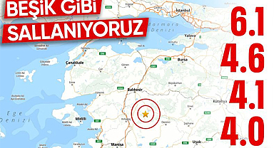 Balıkesir'de 6.1 Büyüklüğündeki Deprem Sonrası Artçı Sarsıntılar Sürüyor