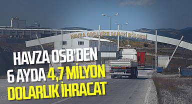 Havza OSB’den 6 ayda 4,7 milyon dolarlık ihracat