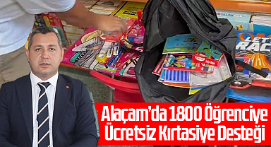Alaçam’da 1800 Öğrenciye Ücretsiz Kırtasiye Desteği