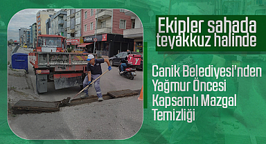 Canik Belediyesi'nden Yağmur Öncesi Kapsamlı Mazgal Temizliği