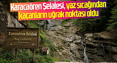 Karacaören Şelalesi, yaz sıcağından kaçanların uğrak noktası oldu