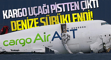 Hong Kong’da Kargo Uçağı İnişte Pistten Çıktı, Denize Sürüklendi