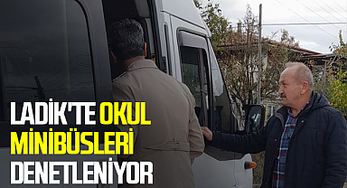 Ladik'te Okul Minibüsleri Denetleniyor