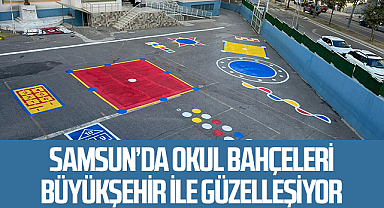 Samsun’da Okul Bahçeleri Büyükşehir ile Güzelleşiyor