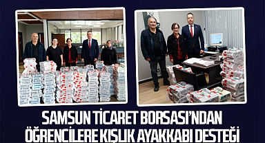 Samsun Ticaret Borsası’ndan Öğrencilere Kışlık Ayakkabı Desteği