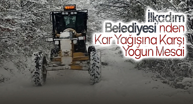 İlkadım Belediyesi’nden Kar Yağışına Karşı Yoğun Mesai