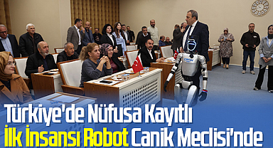 Türkiye'de Nüfusa Kayıtlı İlk İnsansı Robot Canik Meclisi'nde
