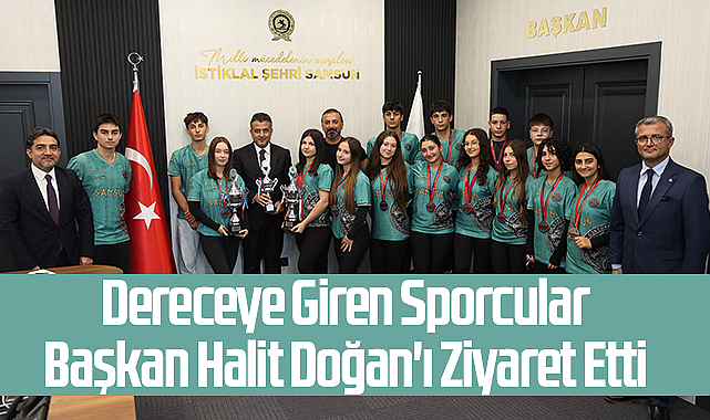Dragon Bot Yarışlarında Dereceye Giren Sporcular Başkan Halit Doğan'ı Ziyaret Etti