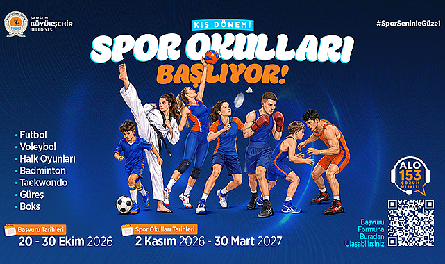 Samsun Büyükşehir Belediyesi Kış Spor Okulları Açılıyor: Kayıtlar Başladı