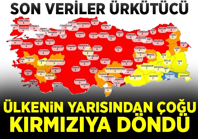 29 Mart koronavirüs risk haritası paylaşıldı! Çok sayıda il alarm veriyor