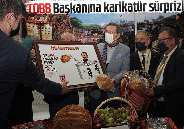 TOBB Başkanına karikatür sürprizi