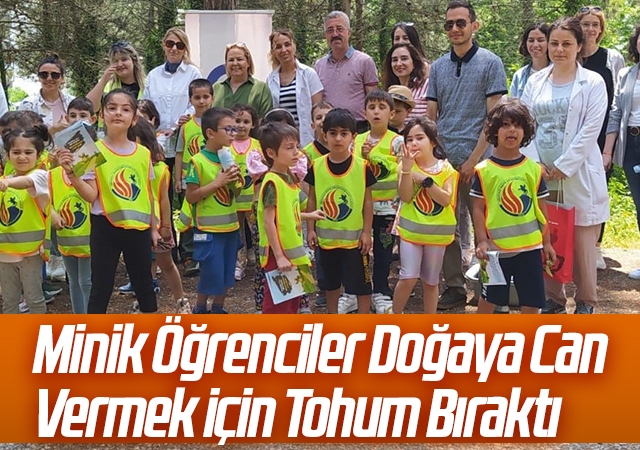 Minik Öğrenciler Doğaya Can Vermek için Tohum Bıraktı