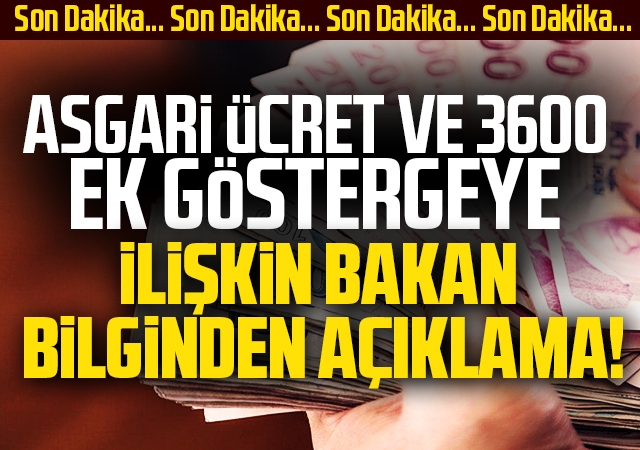 Vedat Bilgin'den asgari ücret ve 3600 ek gösterge açıklaması