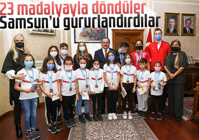 23 madalyayla döndüler Samsun’u gururlandırdılar
