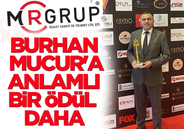 Burhan Mucur'a Anlamlı Bir Ödül Daha