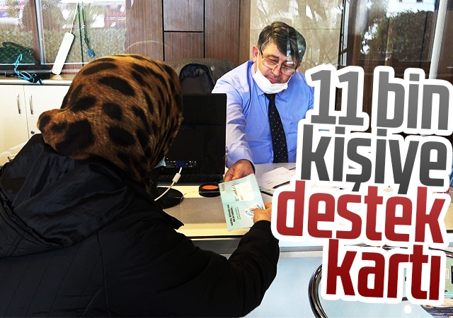 11 bin kişiye destek kartı