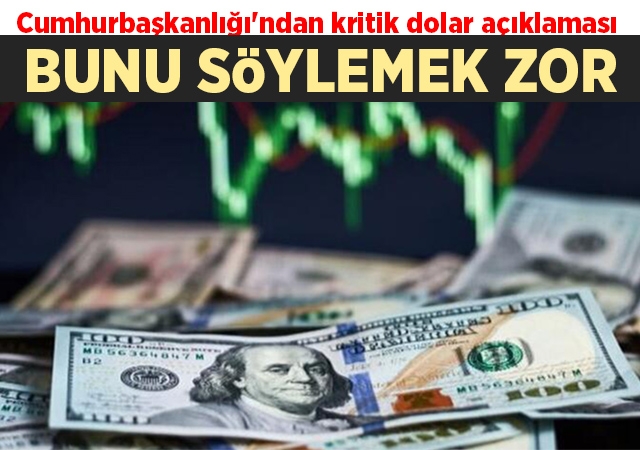 Cumhurbaşkanlığı'ndan kritik dolar açıklaması