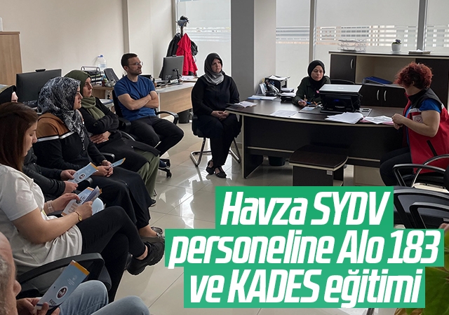 Havza SYDV personeline Alo 183 ve KADES eğitimi