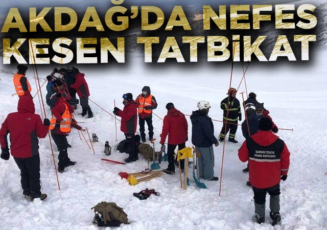 Akdağ’da nefes kesen tatbikat
